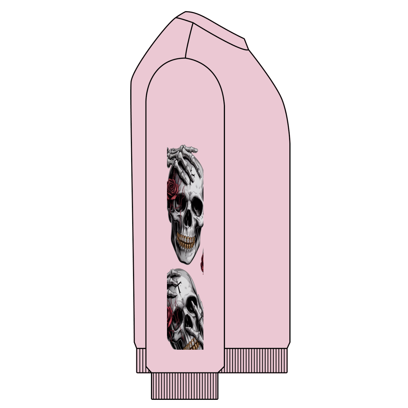 Death With a Smile Snow Washed Oversized Sweatshirt