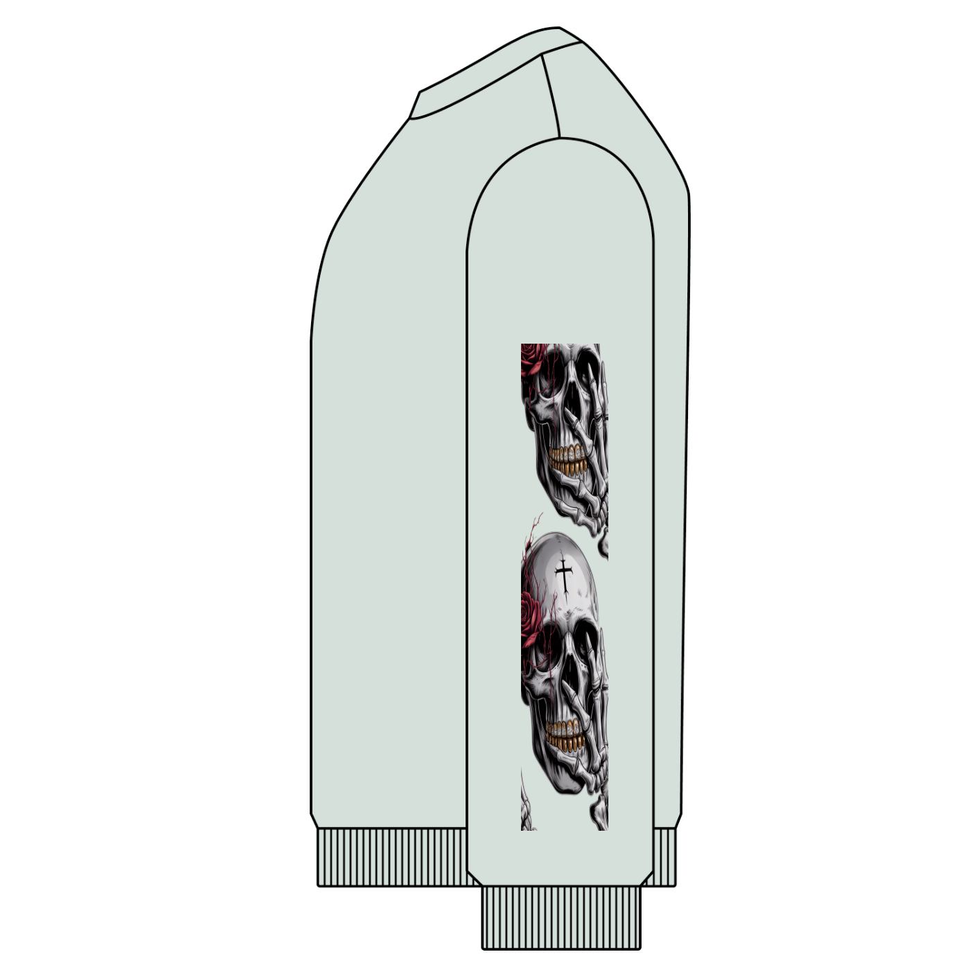 Death With a Smile Snow Washed Oversized Sweatshirt