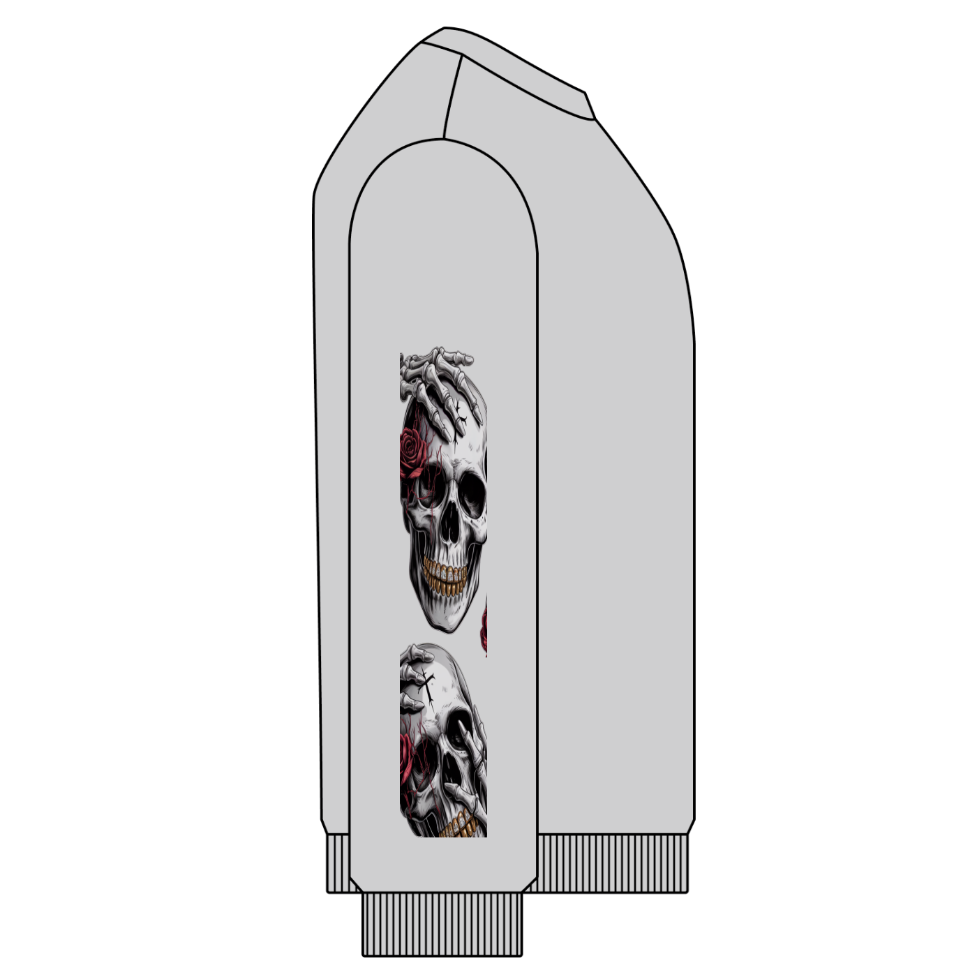 Death With a Smile Snow Washed Oversized Sweatshirt