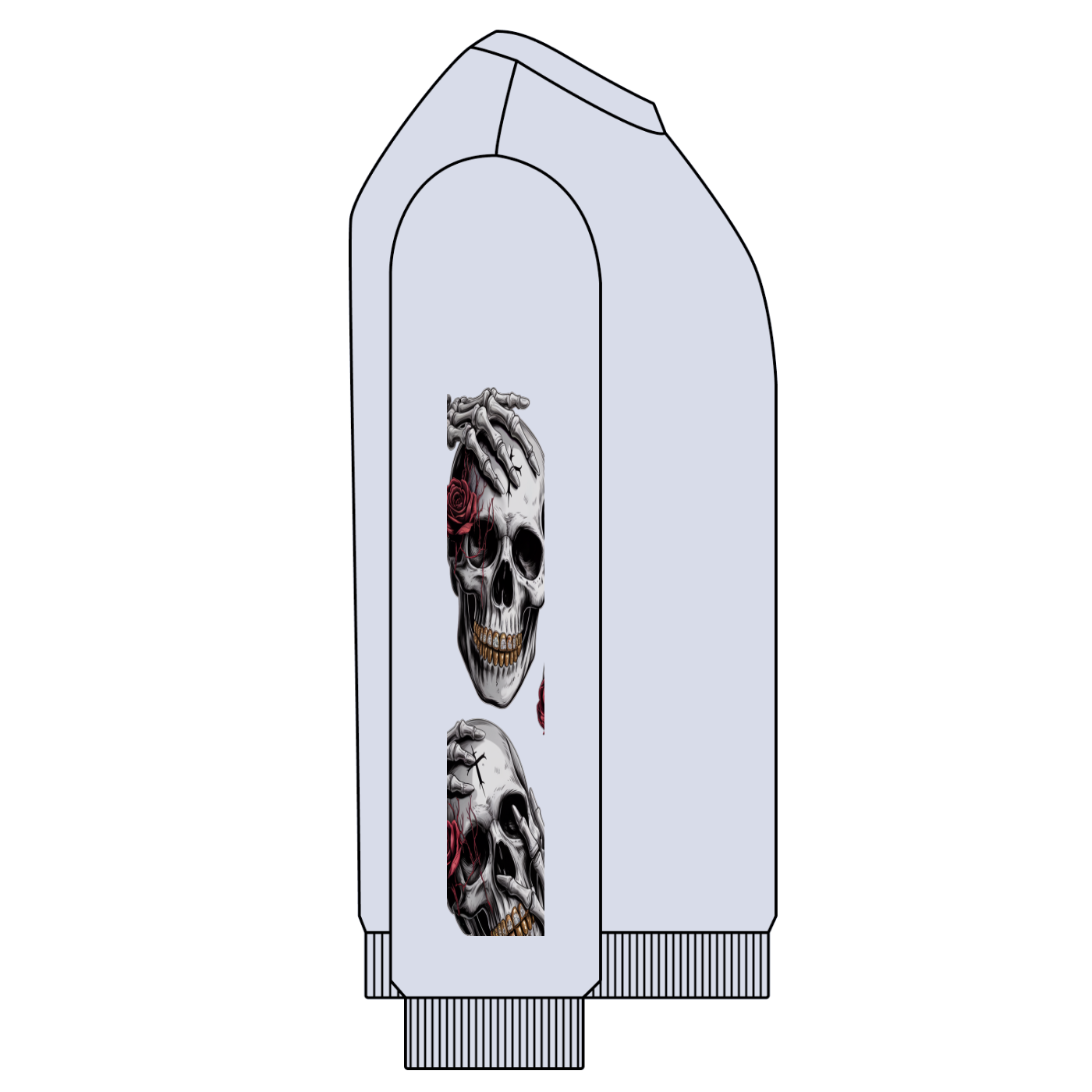 Death With a Smile Snow Washed Oversized Sweatshirt