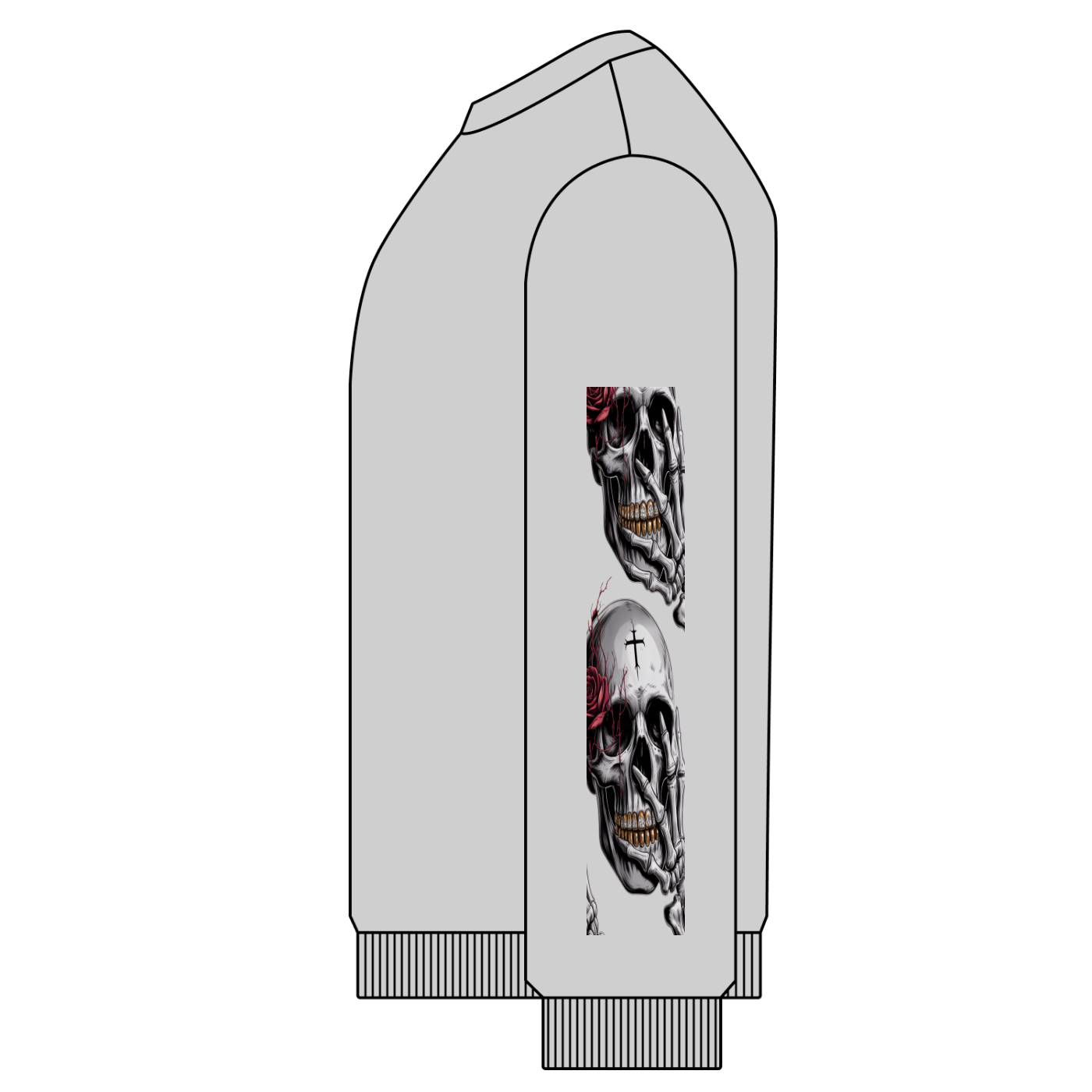 Death With a Smile Snow Washed Oversized Sweatshirt