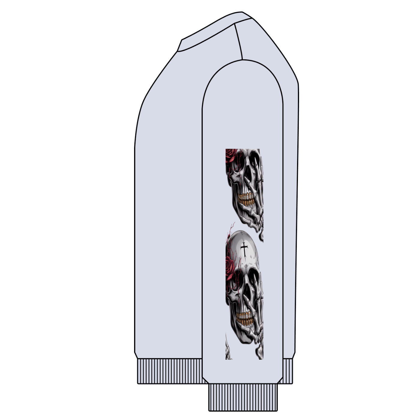 Death With a Smile Snow Washed Oversized Sweatshirt